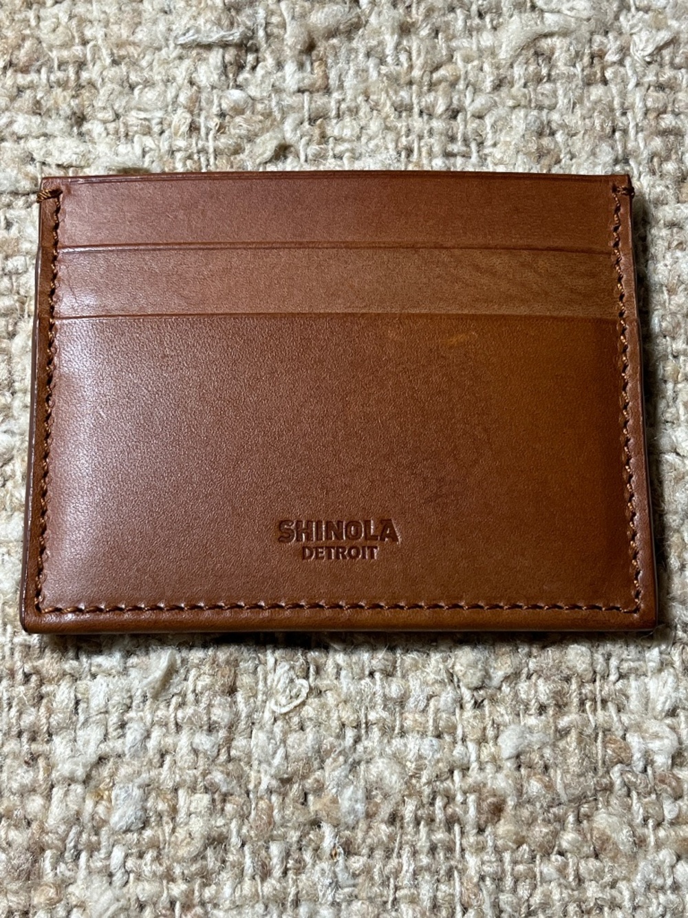 SHINOLA Leather - 5 Pocket Credit Card Case - Tan